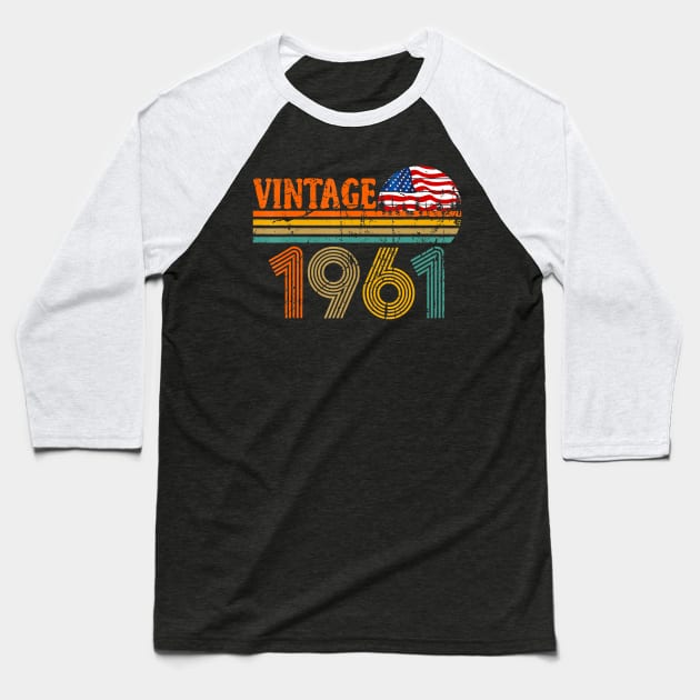 59 Years Old 1961 Vintage 59th Birthday Gift Ideas T-Shirt Baseball T-Shirt by Hot food